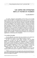 Les cadres des entreprises dans un monde en mutation