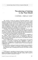 The planning of training in the Third World