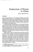 Employment of women in Ghana