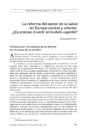 La reforma del sector de la salud en Europa central y oriental: ¿es preciso invertir el modelo vigente?