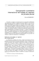 Comparación cuantitativa internacional del trabajo en régimen de jornada parcial