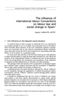 The influence of international labour Conventions on labour law and social change in Spain