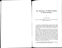 The importance of medical statistics in social insurance