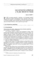 Los convenios colectivos y la paz laboral en Suiza
