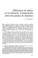 Diferencias de salario en la industria: comparación entre dos grupos de empresas