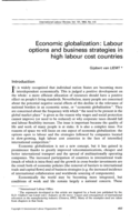 Economic globalization: labour options and business strategies in high labour cost countries