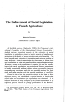 The enforcement of social legislation in French agriculture