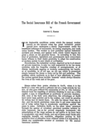 The social insurance bill of the French government