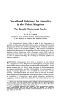 Vocational guidance for juveniles in the United Kingdom: the juvenile employment service