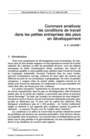 Comment améliorer les conditions de travail dans les petites entreprises des pays en développement