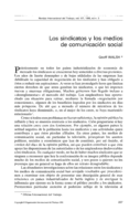 Los sindicatos y los medios de comunicación social