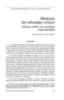 Medición del subempleo urbano: informe sobre tres encuestas experimentales