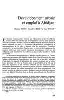 Développement urbain et emploi à Abidjan