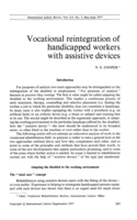 Vocational reintegration of handicapped workers with assistive devices