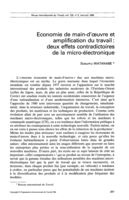 Economie de main-d'oeuvre et amplification du travail: deux effets contradictoires de la micro-électronique