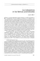 Los trabajadores en las fábricas automatizadas