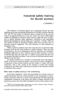 Industrial safety training for soviet workers