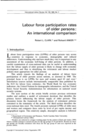 Labour force participation rates of older persons: an international comparison