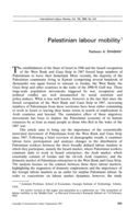 Palestinian labour mobility