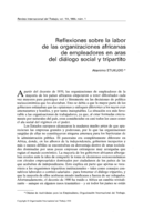Reflexiones sobre la labor de las organizaciones africanas de empleadores en aras del diálogo social y tripartito