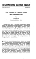 The position of labour under the schuman plan