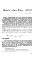 Africa's labour force, 1960-80