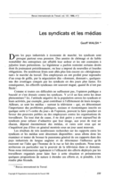 Les syndicats et les médias