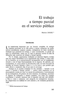 El trabajo a tiempo parcial en el servicio público