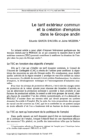 Le tarif extérieur commun et la création d'emplois dans le Groupe andin