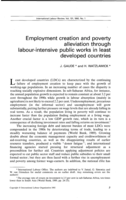 Employment creation and poverty alleviation through labour-intensive public works in least developed countries