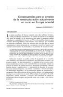 Consecuencias para el empleo de la reestructuración actualmente en curso en Europa oriental