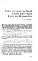 Action to ensure that soviet citizens enjoy equal rights and opportunities