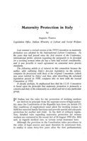 Maternity protection in Italy