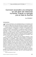 Comment reconnaître une entreprise qui sait gérer ses ressources humaines: d'après un exemple pris en Asie du Sud-Est