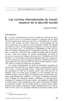 Les normes internationales du travail, ossature de la sécurité sociale