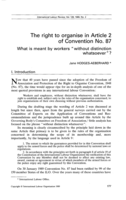 The right to organise in Article 2 of Convention no. 87: what is meant by workers "without distinction whatsoever"?