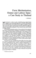 Farm mechanisation output and labour input: a case study in Thailand