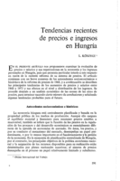 Tendencias recientes de precios e ingresos en Hungría