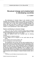 Structural change and employment in developing countries
