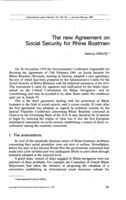 The new agreement on social security for Rhine boatmen