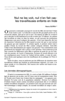 Nul ne les voit, nul n'en fait cas: les travailleuses enfants en Inde
