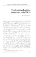 Tendencias del empleo de la mujer en la URSS
