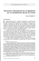 Panorama international de la législation sur le harcèlement sexuel au travail