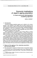 Economic implications of Japan's ageing population: a macro-economic demographic modelling approach