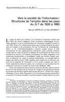 Vers la société de l'information: structures de l'emploi dans les pays du G-7 de 1920 à 1990