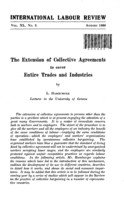 The extension of collective agreements to cover entire trades and industries