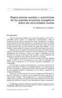 Repercusiones sociales y económicas de los grandes proyectos energéticos sobre las comunidades locales