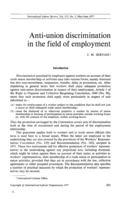Anti-union discrimination in the field of employment