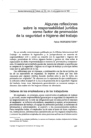Algunas reflexiones sobre la responsabilidad jurídica como factor de promoción de la seguridad e higiene del trabajo