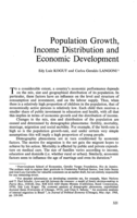 Population growth, income distribution and economic development
